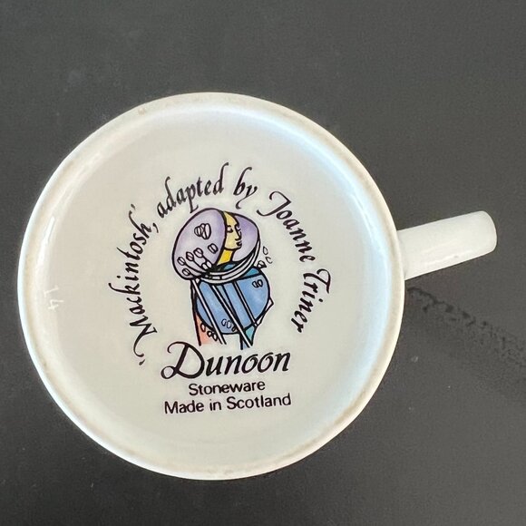 Vtg Dunoon "Mackintosh" Art Nouveau Style Cup / Mug Designed by Joanne Triner - Picture 12 of 13